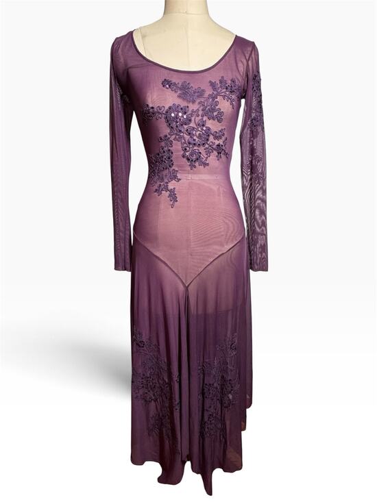 Betsey Johnson Dresses & Skirts - Betsey Johnson Stretch Mesh Embroidered Y2K Maxi Dress Boho Goth Whimsy Witchy